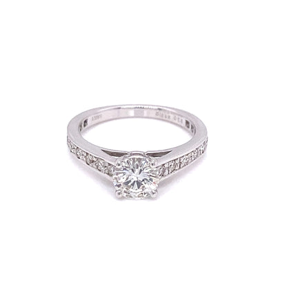 Four prong pave ring 0.5/0.16ct