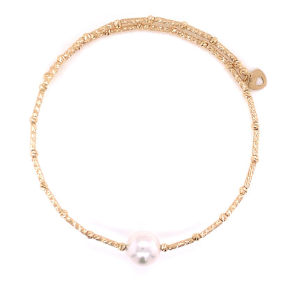 Single Akoya Pearl Flexi Bangle