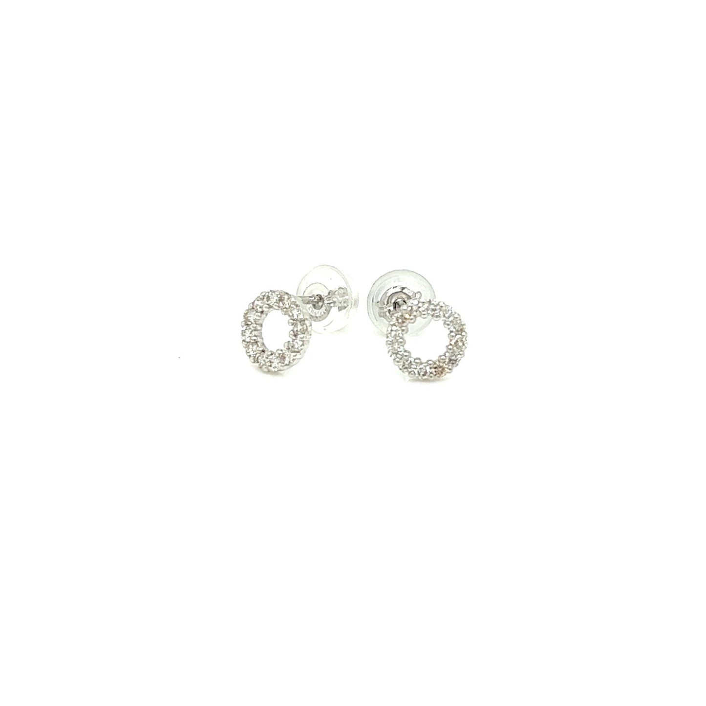Hollow Round Earrings 0.2ct