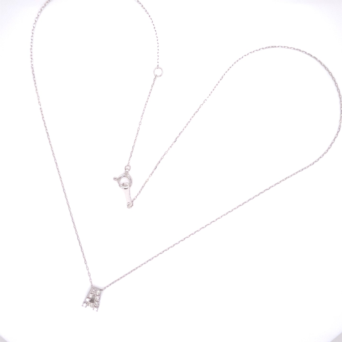 Initial A Necklace 0.06ct