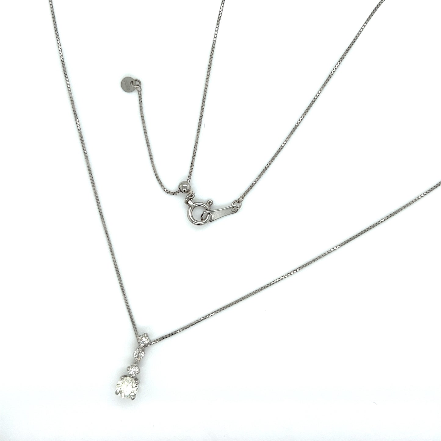 HC 4 Dia Dangle Necklace 0.3/0.1ct