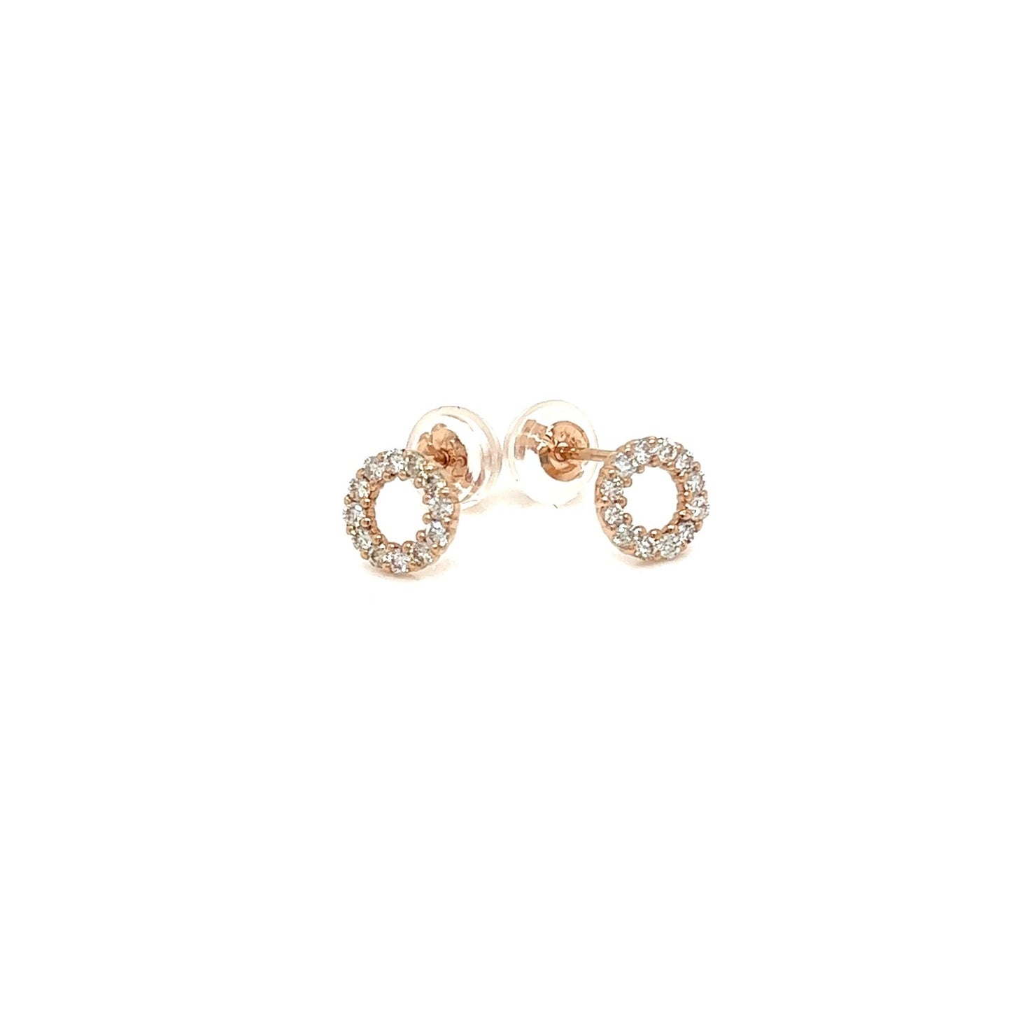Hollow Round Earrings 0.2ct