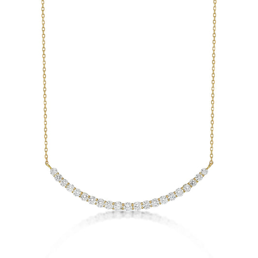 HC 21 Dia Smile Necklace 1ct