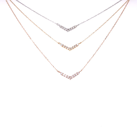 V Shape Necklace 0.1ct