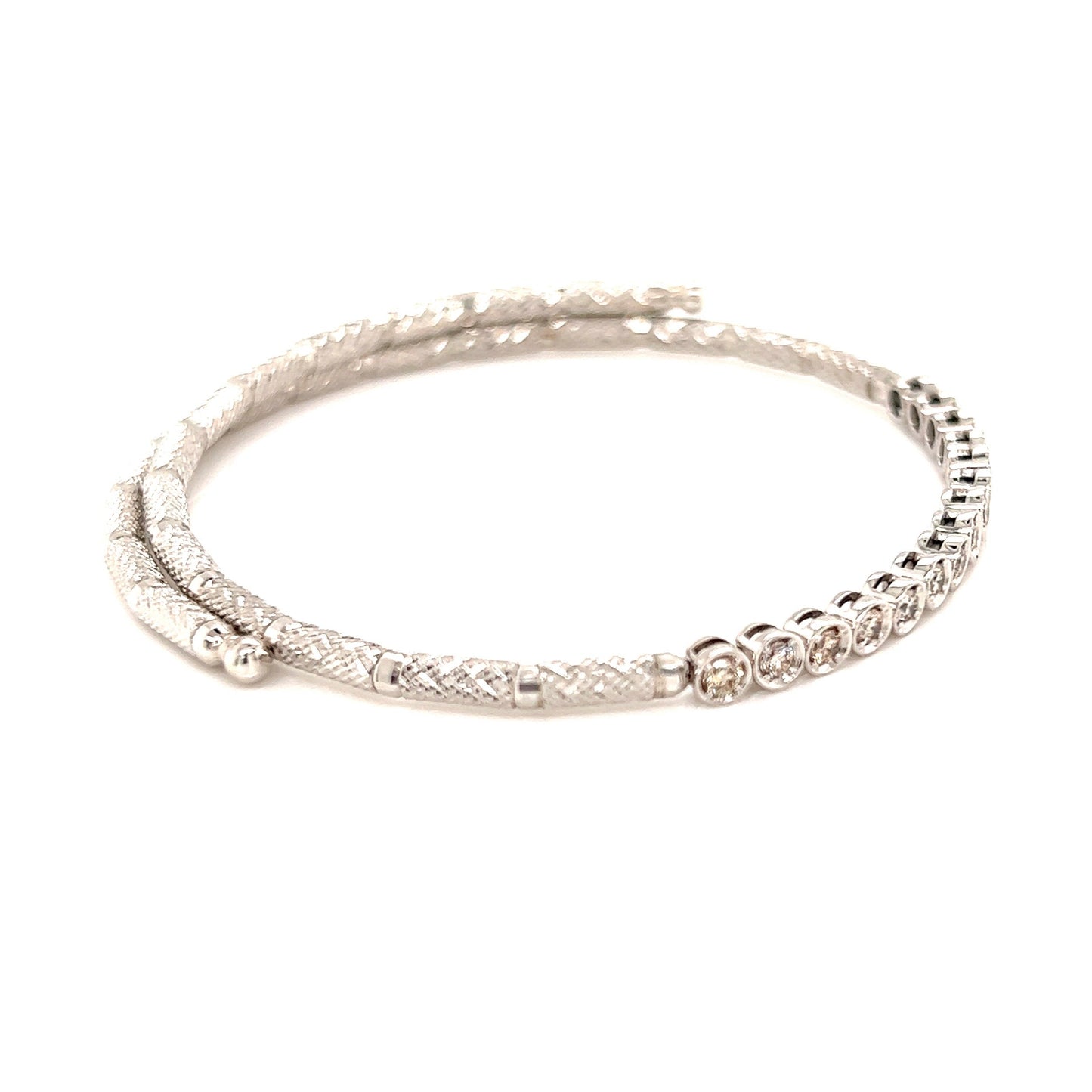 Round Long Dia Flexi Bangle 0.5ct