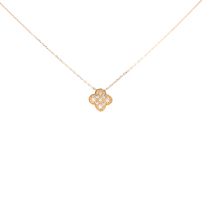 Flat Clover Necklace 0.1ct
