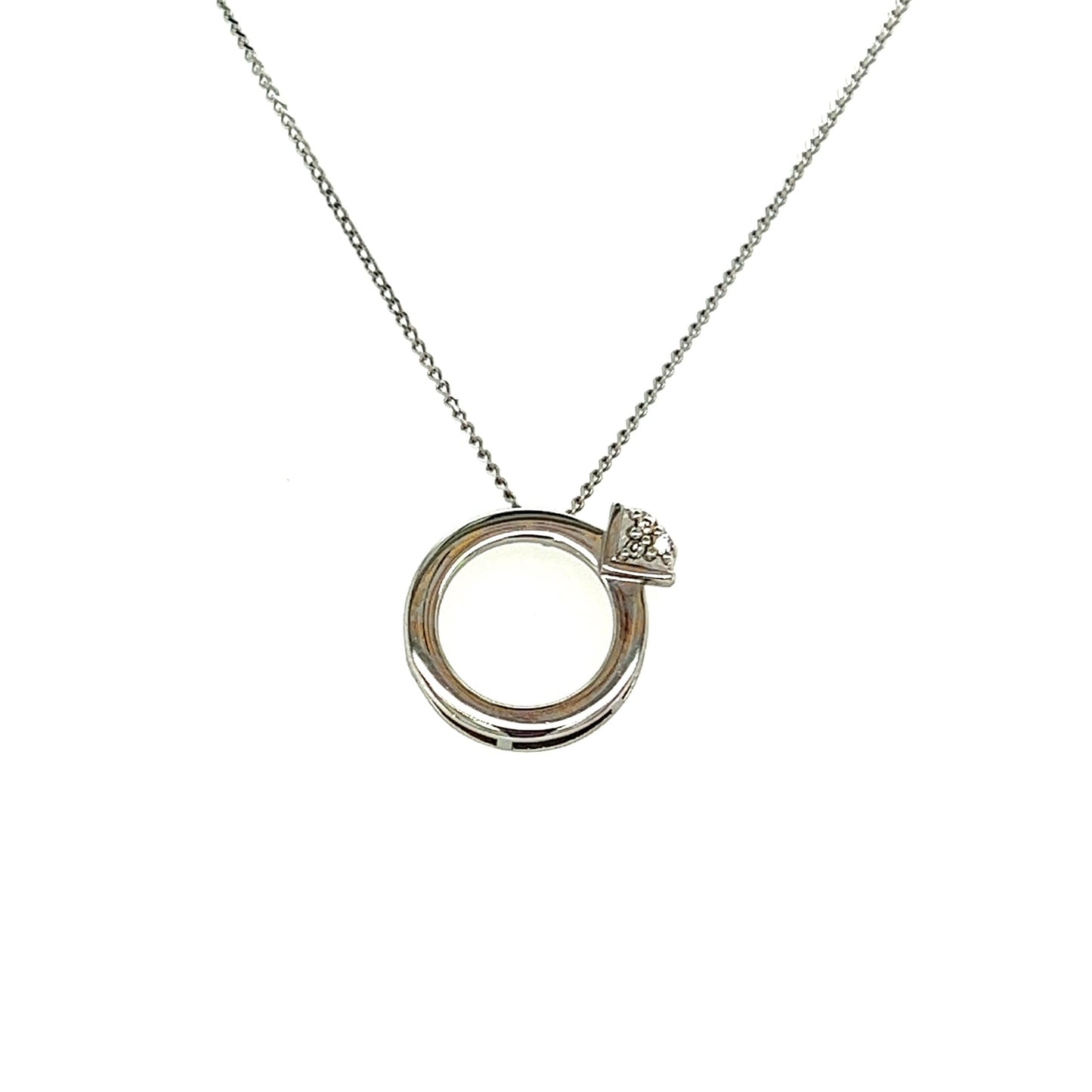 Ring Pendant Necklace S 0.01ct