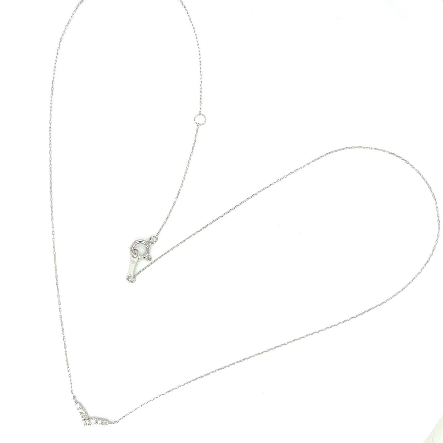 Streamline V shape Necklace 0.08ct
