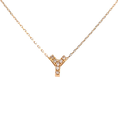 Initial Y Necklace 0.05ct