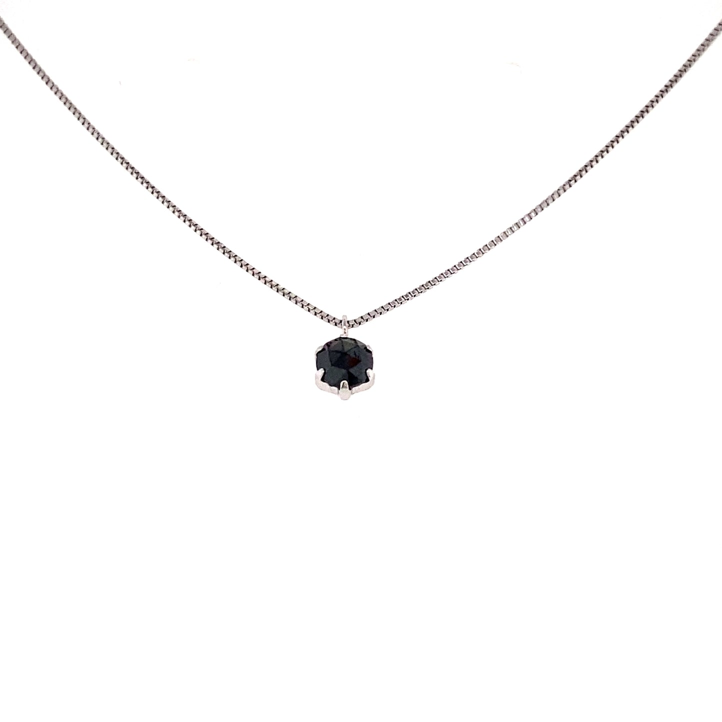 Single Black Dia Necklace 0.3ct