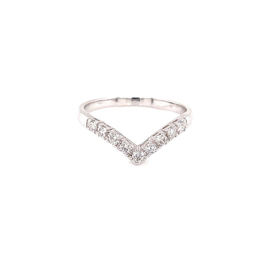 V Shape Streamline Ring 0.3ct