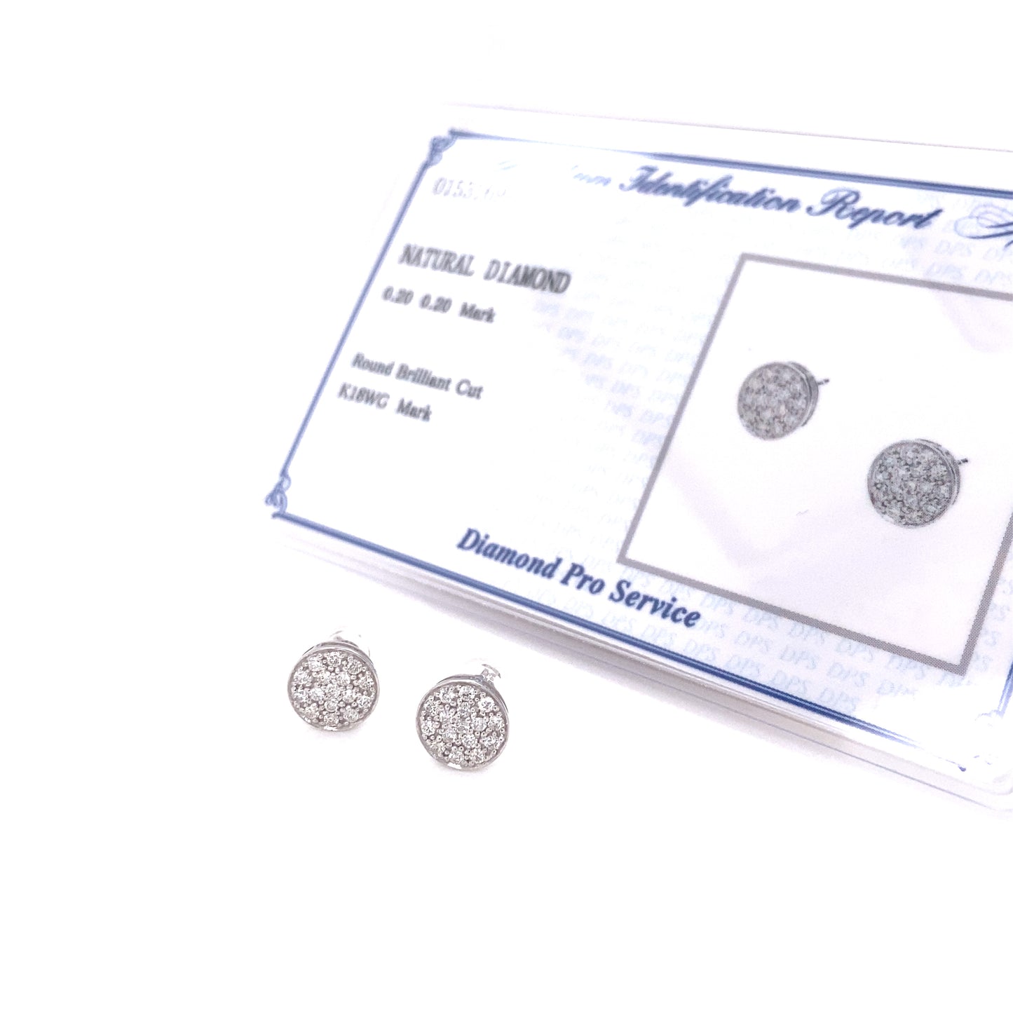 Flat Round earrings 0.4ct