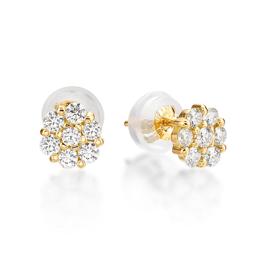 HC Honeycomb Flower Earrings 0.3ct