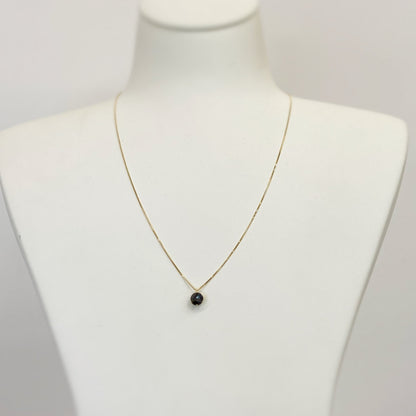 Single Black Dia Necklace 0.5ct