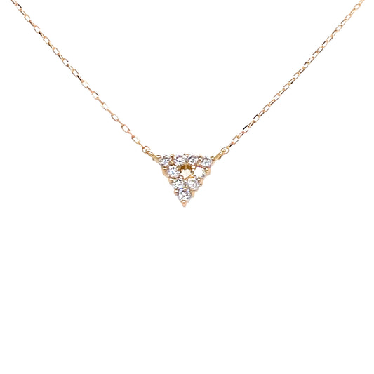 Hollow Triangle Necklace 0.1ct