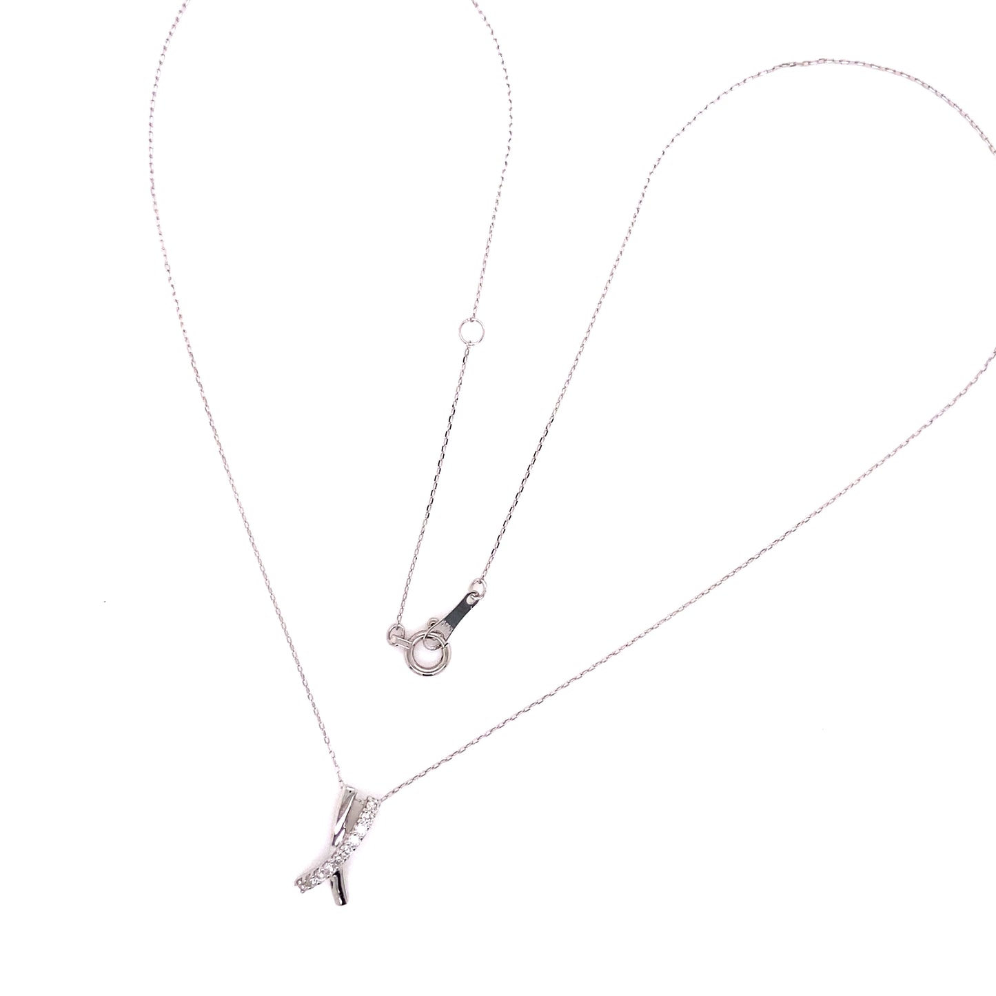 X Necklace 0.1ct