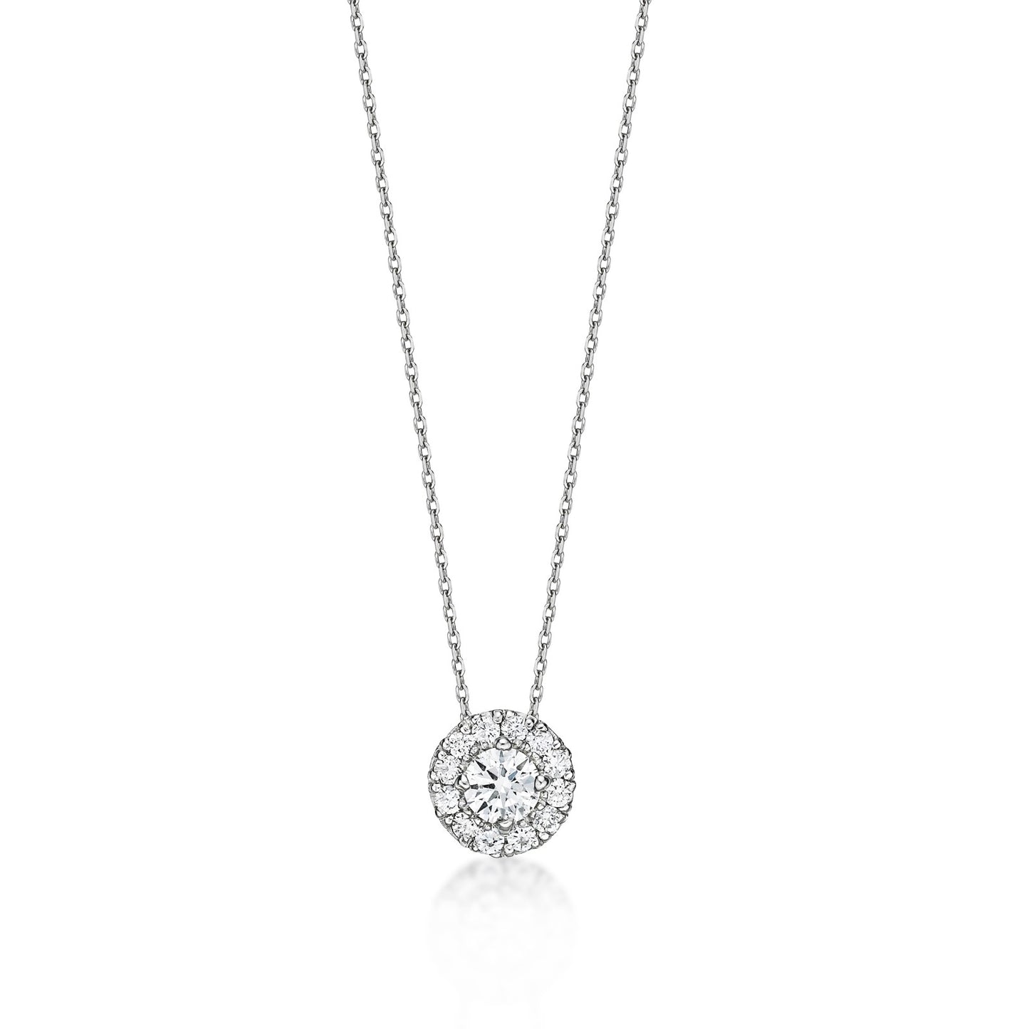 Halo Necklace 0.2/017ct