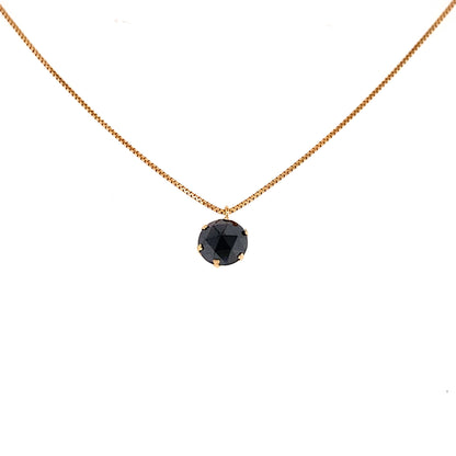 Single Black Dia Necklace 0.5ct