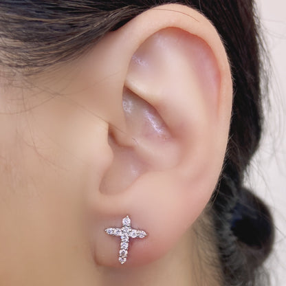 Cross Earrings 0.4ct