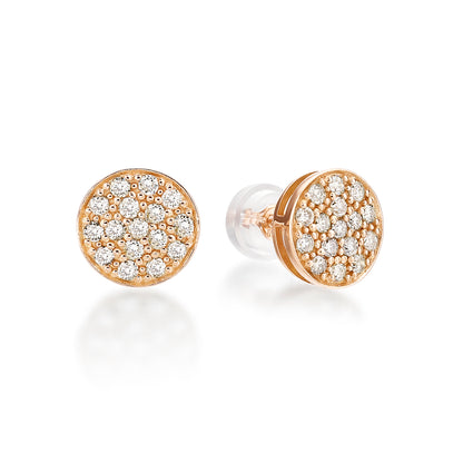 Flat Round earrings 0.4ct