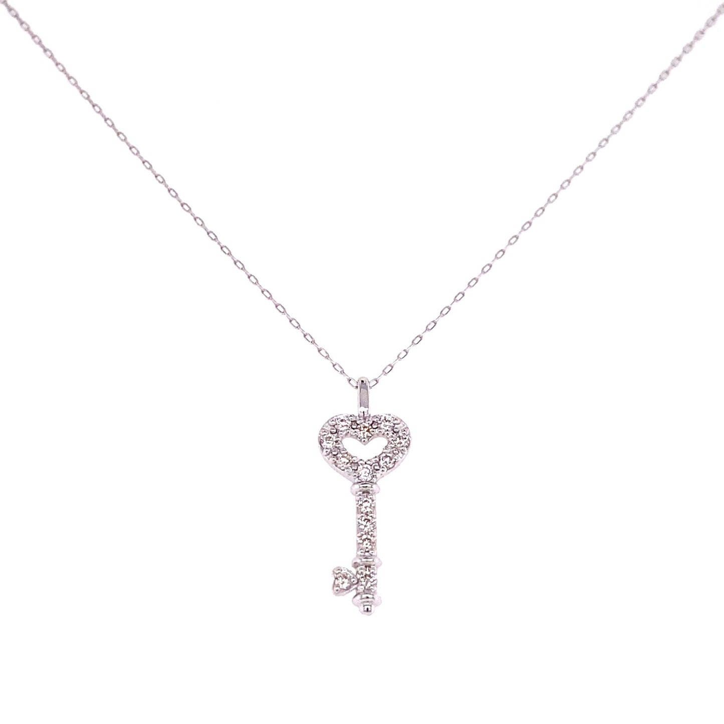 Heart Key Necklace 0.1ct