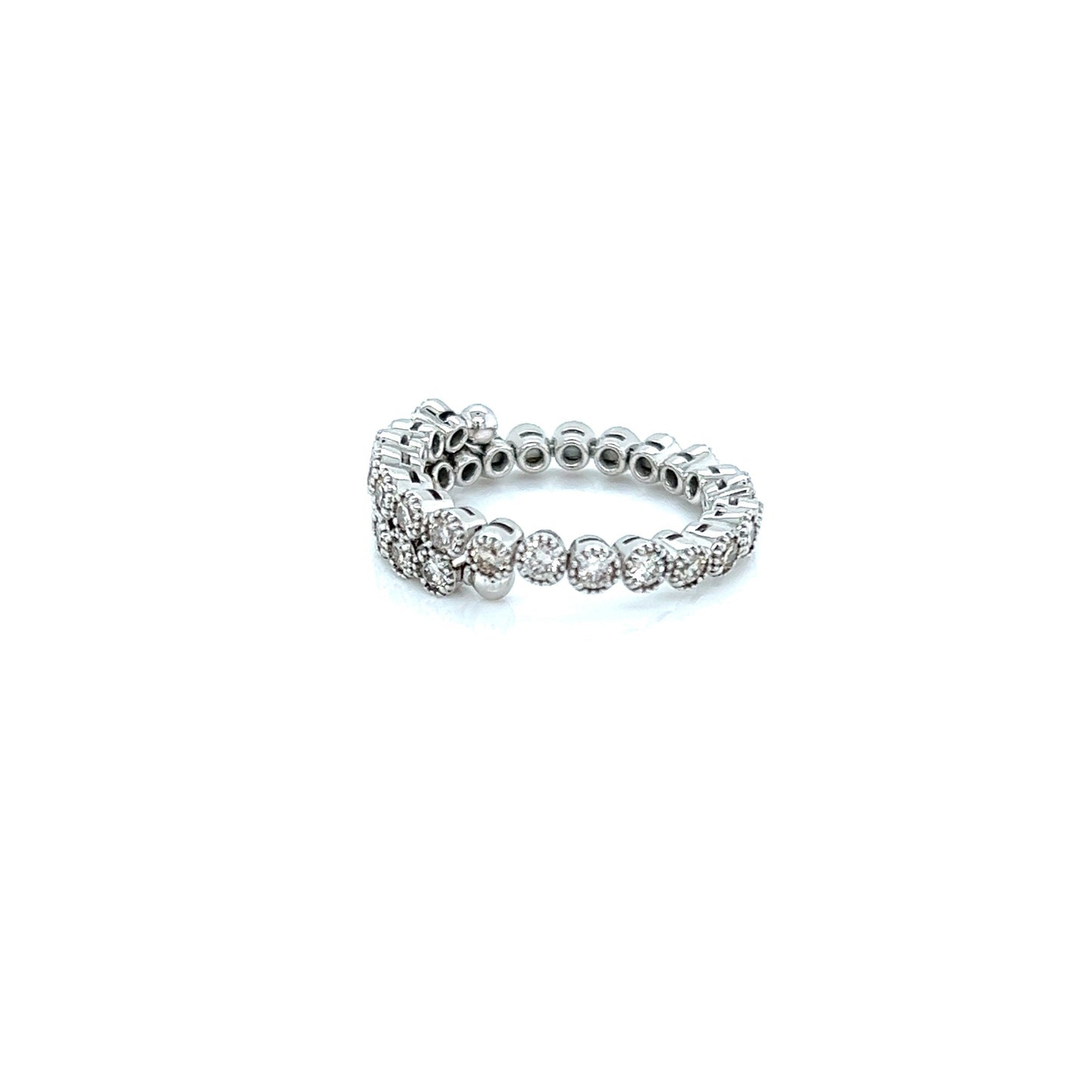 Bezel Half Eternity Flexi Ring 1ct