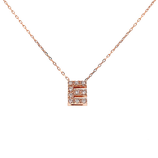 Initial E Necklace 0.07ct