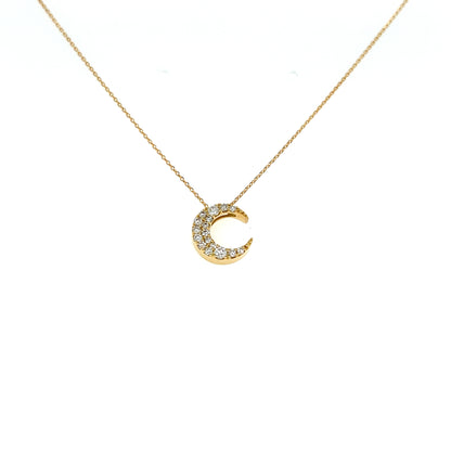 Whole Dia Moon Necklace 0.25ct