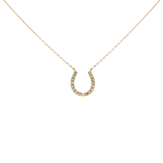 17Dia Horseshoe Necklace 0.2ct
