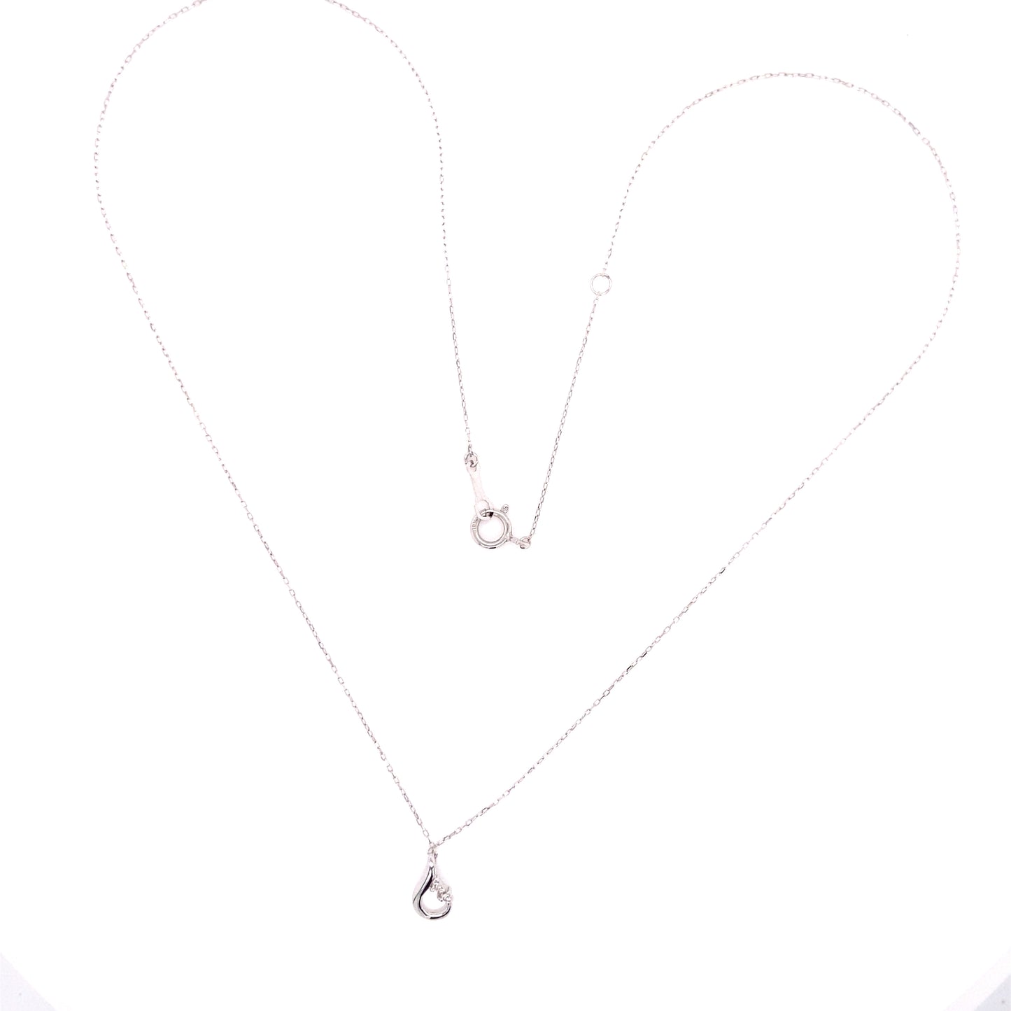 2 Dia Waterdrop Necklace 0.01ct