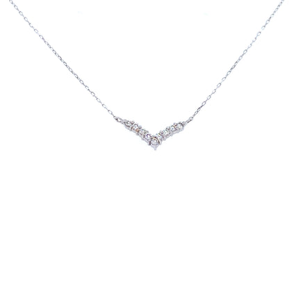 Streamline V shape Necklace 0.1ct