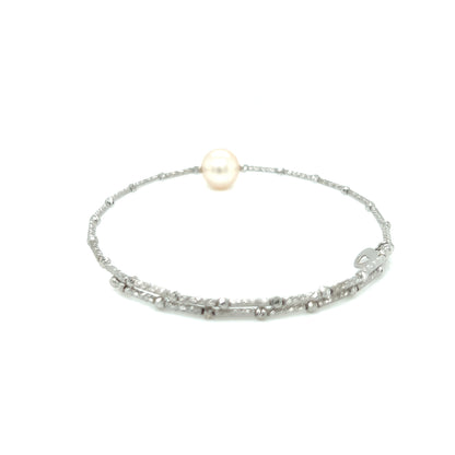 Single Akoya Pearl Flexi Bangle