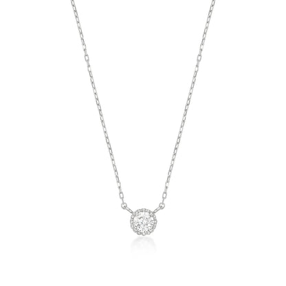 Bezel Flat Loop Necklace 0.1ct