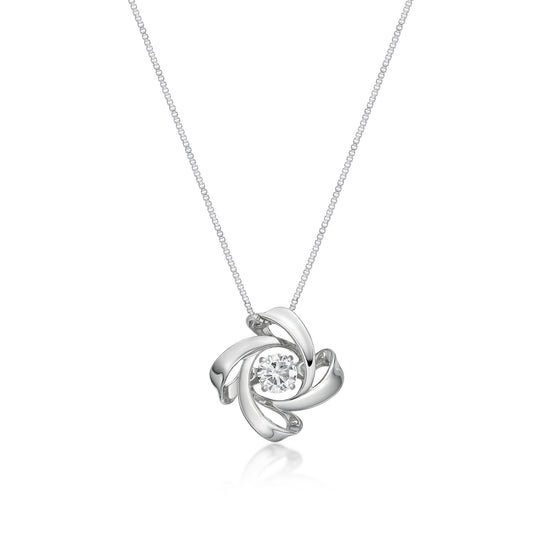 DS Four point Swirl Necklace 0.2ct
