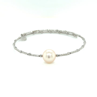 Single Akoya Pearl Flexi Bangle