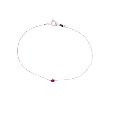 Single Bubble Ruby Bracelet 0.07ct