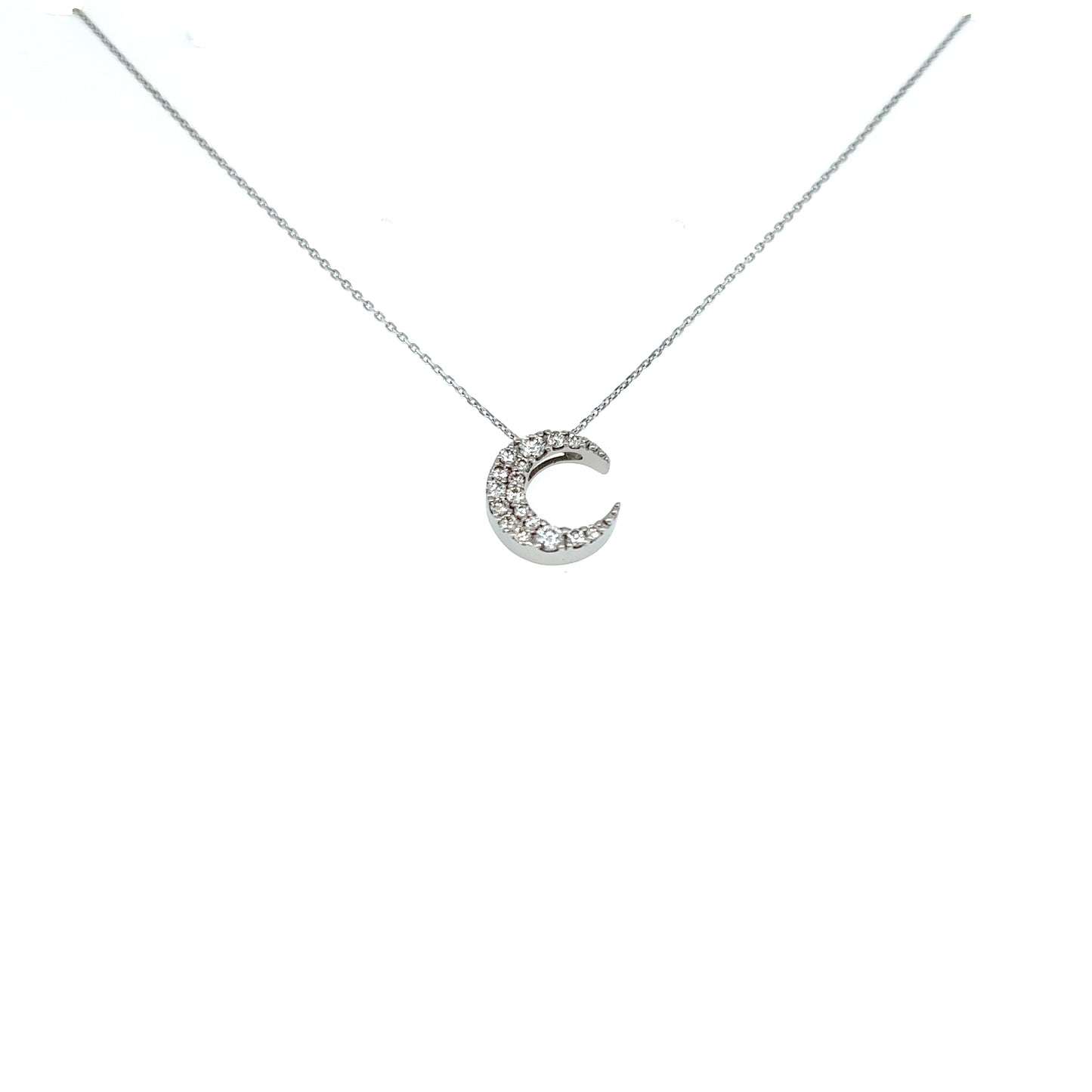 Whole Dia Moon Necklace 0.25ct