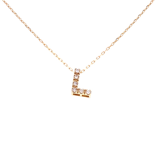 Initial L Necklace 0.04ct