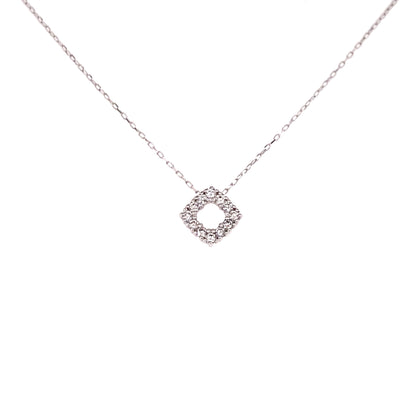 Hollow Rhombus Necklace 0.1ct