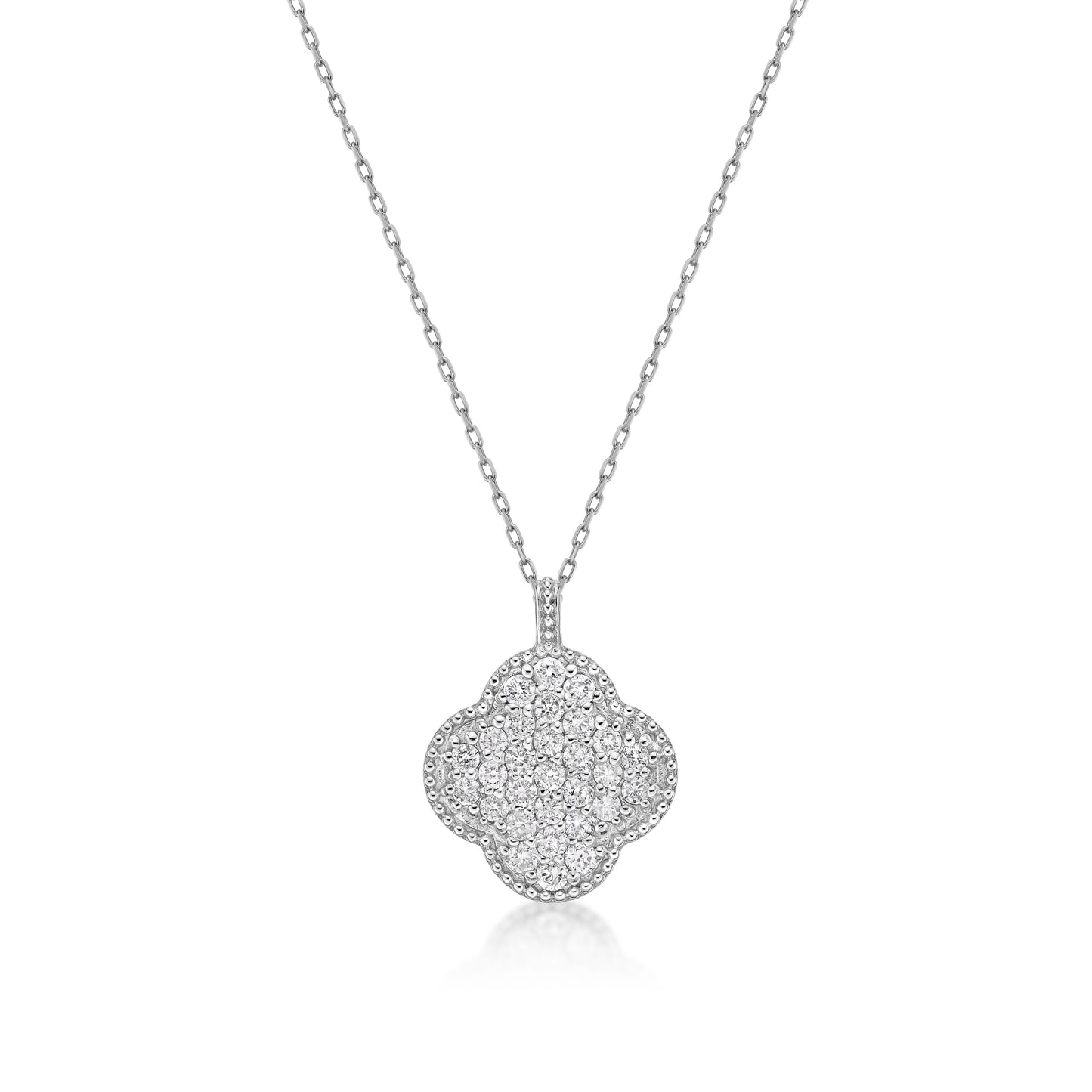 Flat Clover Necklace 0.3ct