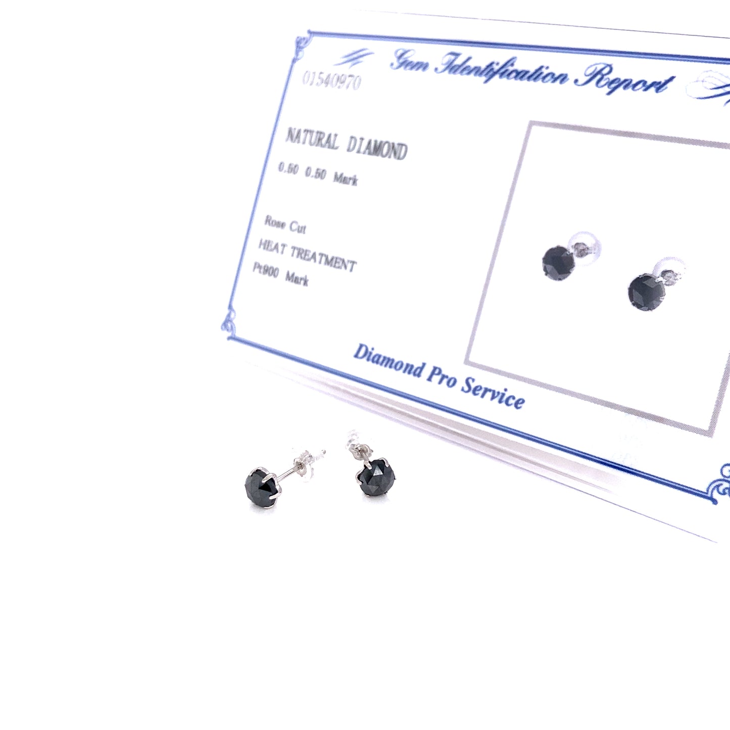 Black Diamond Earrings 1ct