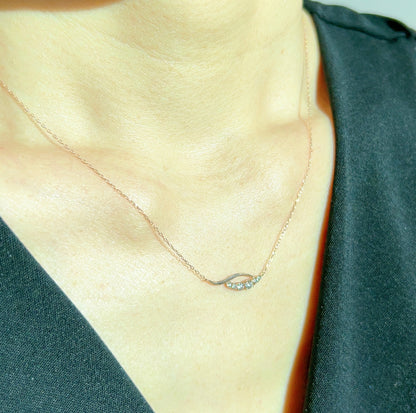 Wave Necklace 0.15ct