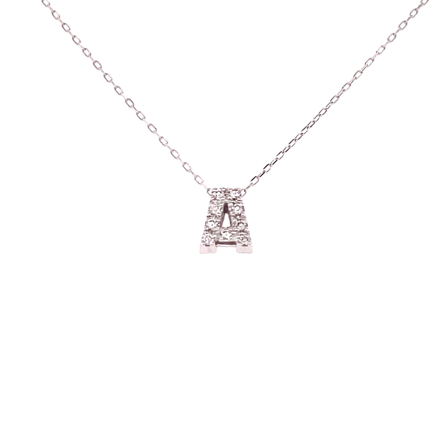 Initial A Necklace 0.06ct