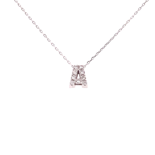 Initial A Necklace 0.06ct