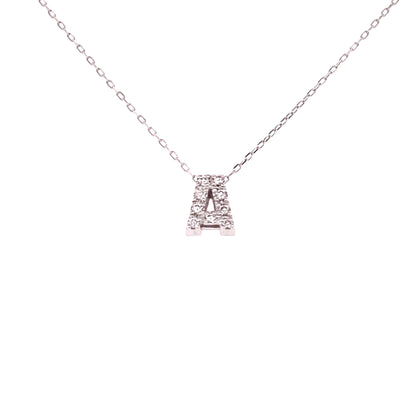 Initial A Necklace 0.06ct