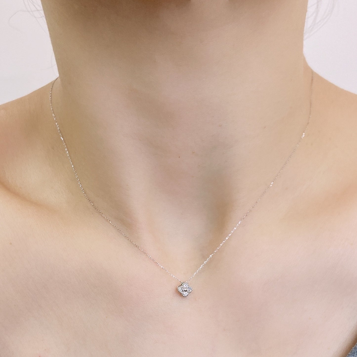 Clover Necklace 0.1ct