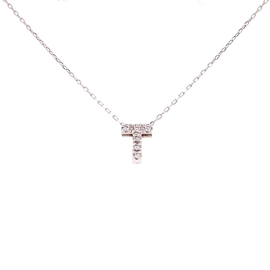 Initial T Necklace 0.04ct