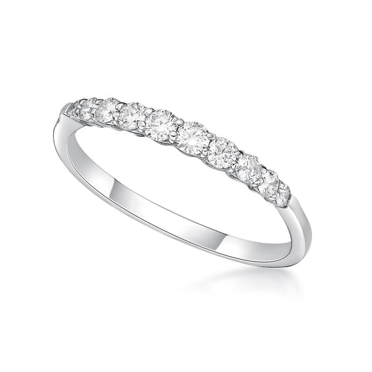 HC Side Heart Gradual Dia Ring 0.3ct