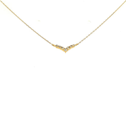 Streamline V shape Necklace 0.08ct