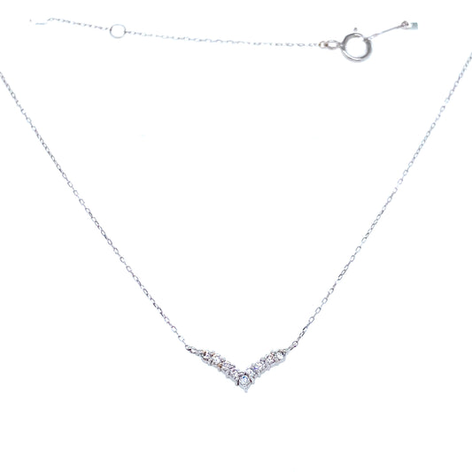 Streamline V shape Necklace 0.1ct